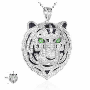 Street Trend Retro Tiger Head Pendant Necklace Jewelry